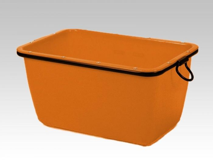 Mortar tub 200 L, with hinges, orange