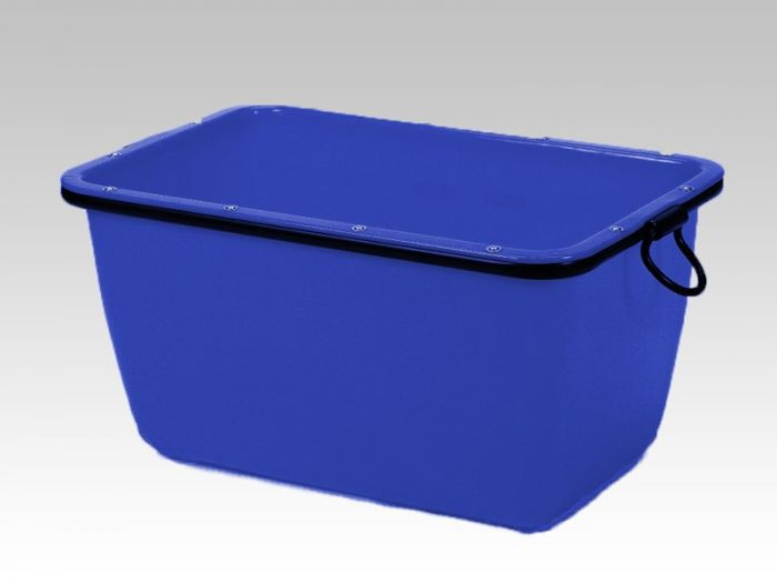 Mortar tub 200 L, with hinges, blue