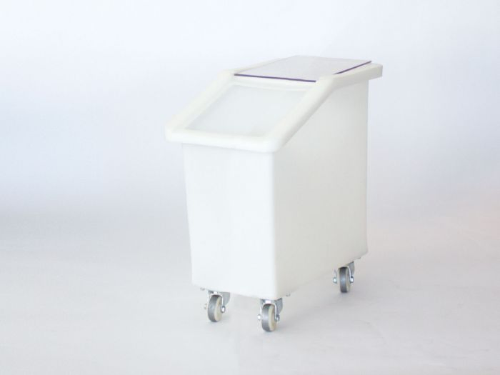 Large volume container on wheels 65 l. on wheels, white