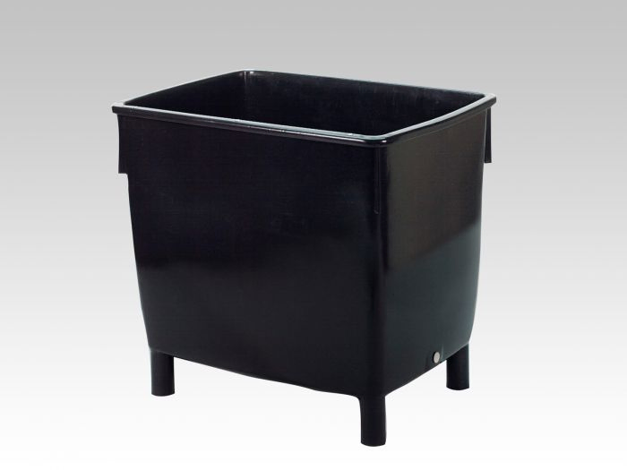 Large volume container 400 l. on 4 legs, black