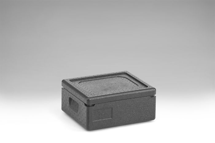 EPP Thermobox GN 1/2, 390x330x180 mm, 10 l. met deksel, zwart