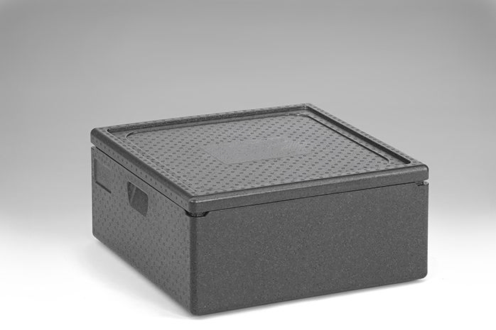 EPP Thermobox, Pizzabox, 595x595x280 mm, 62 l. met deksel, zwart