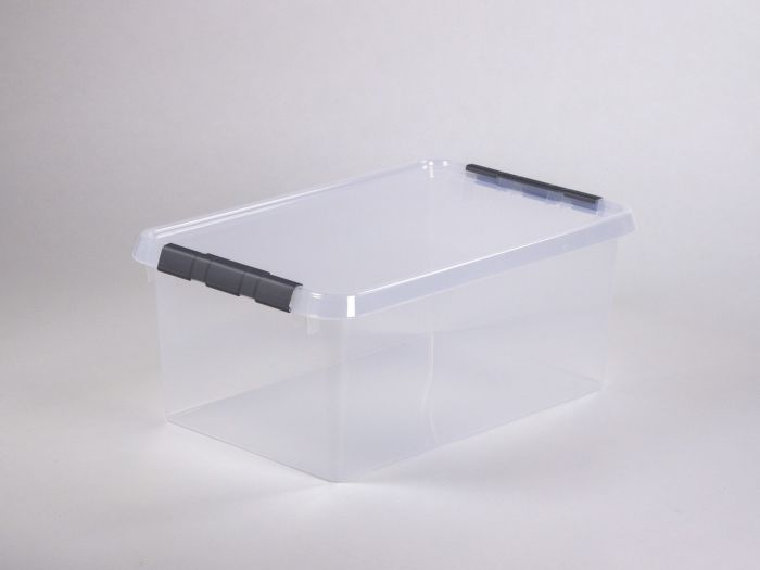 Transparante opbergbox 45 liter, 600x400x260 mm