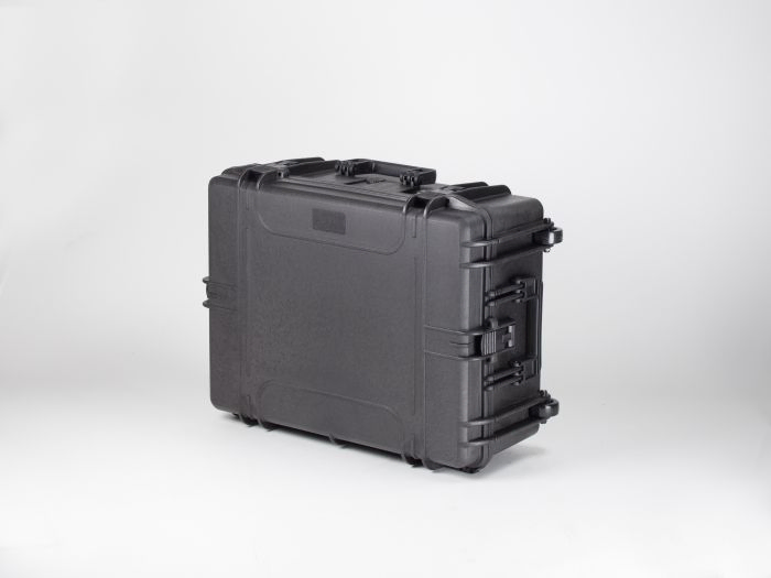 Shockproof waterproof case, 687x528x276 mm, black, incl. block foam