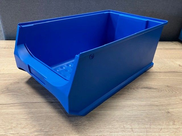 TWEEDE HANDS Stapelbare magazijnbak 24,5 liter, blauw