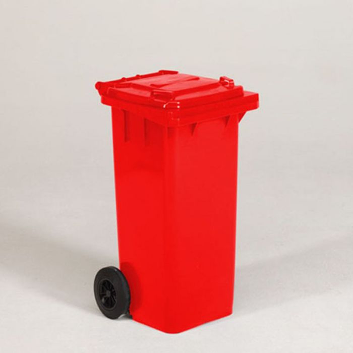 Wheelie bin 120L, 480x550x940 mm, red