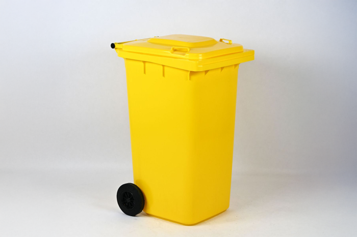 Gele afvalcontainer 240 liter