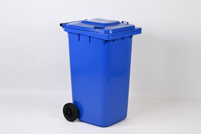 Blauwe afvalcontainer 240 liter 