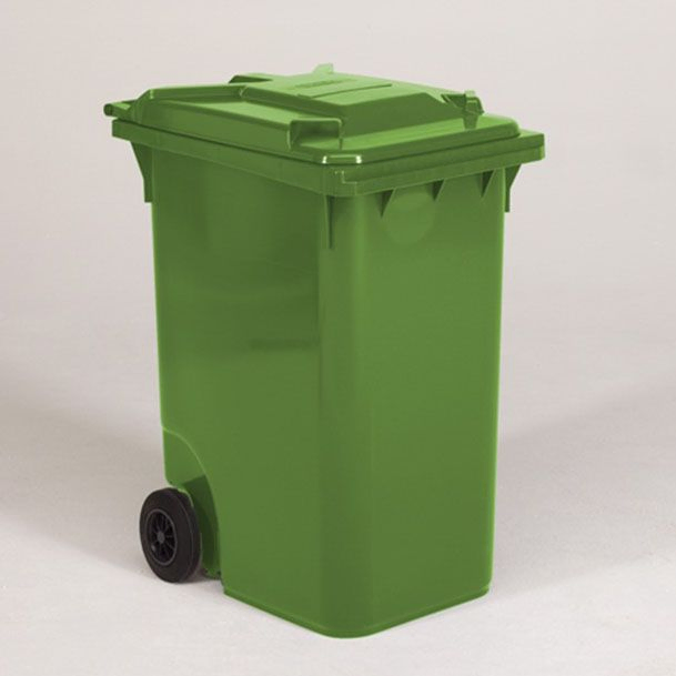 Wheelie bin 360L, 600x890x1100 mm, green