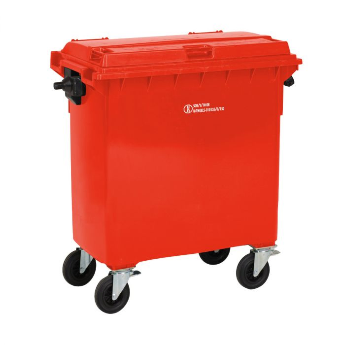 UN-gekeurde Container 770 liter met afsluitbaar deksel, UN3077, rood