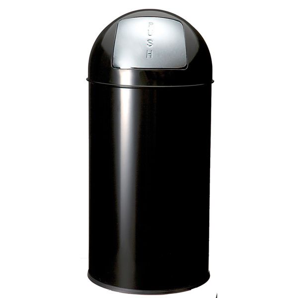RVS Pushbin ø350 x 740 mm, 40 liter, zwart