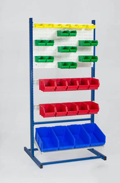 Bakkenstelling, incl sleuvenpanelen, bakkenrails, 60 magazijnbakken
