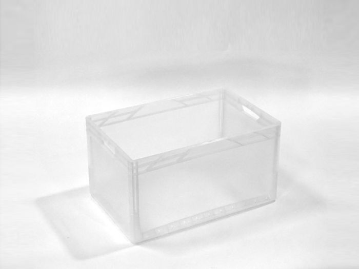 Stackable plastic bin, 400x300x220 mm 20 l. translucent 