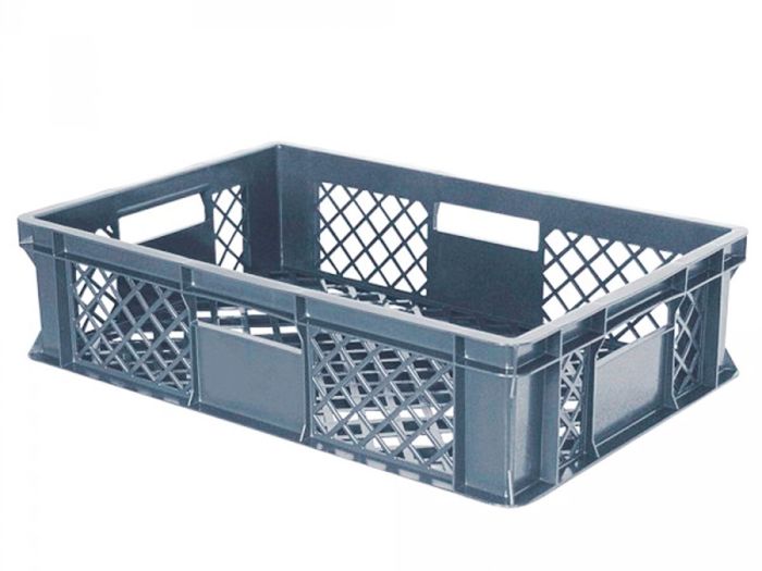 Stapelbare euronorm broodkrat 600x400x150 mm, 28 liter uit hittebestendig PP
