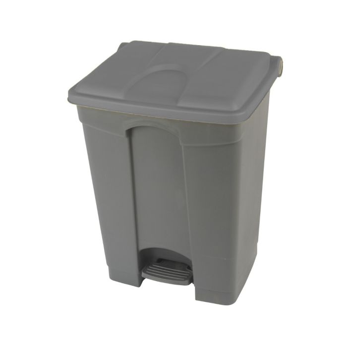 Kunststof afvalbak met pedaal 500x410x670 mm, 70 liter, grijs