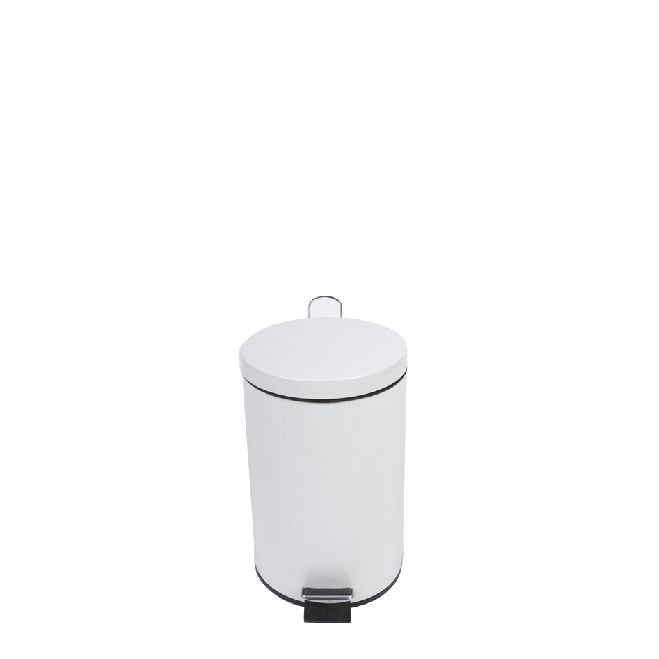 RVS pedaalemmer ø 167 x 270 mm, 3 liter, wit