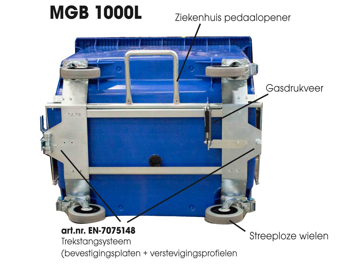 Pedaalopeners voor containers