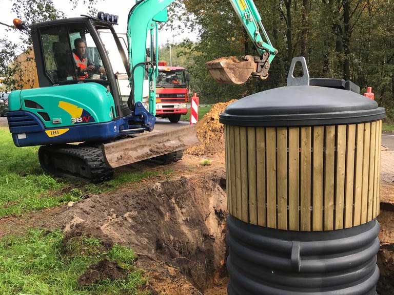 Plaatsen ondergrondse container