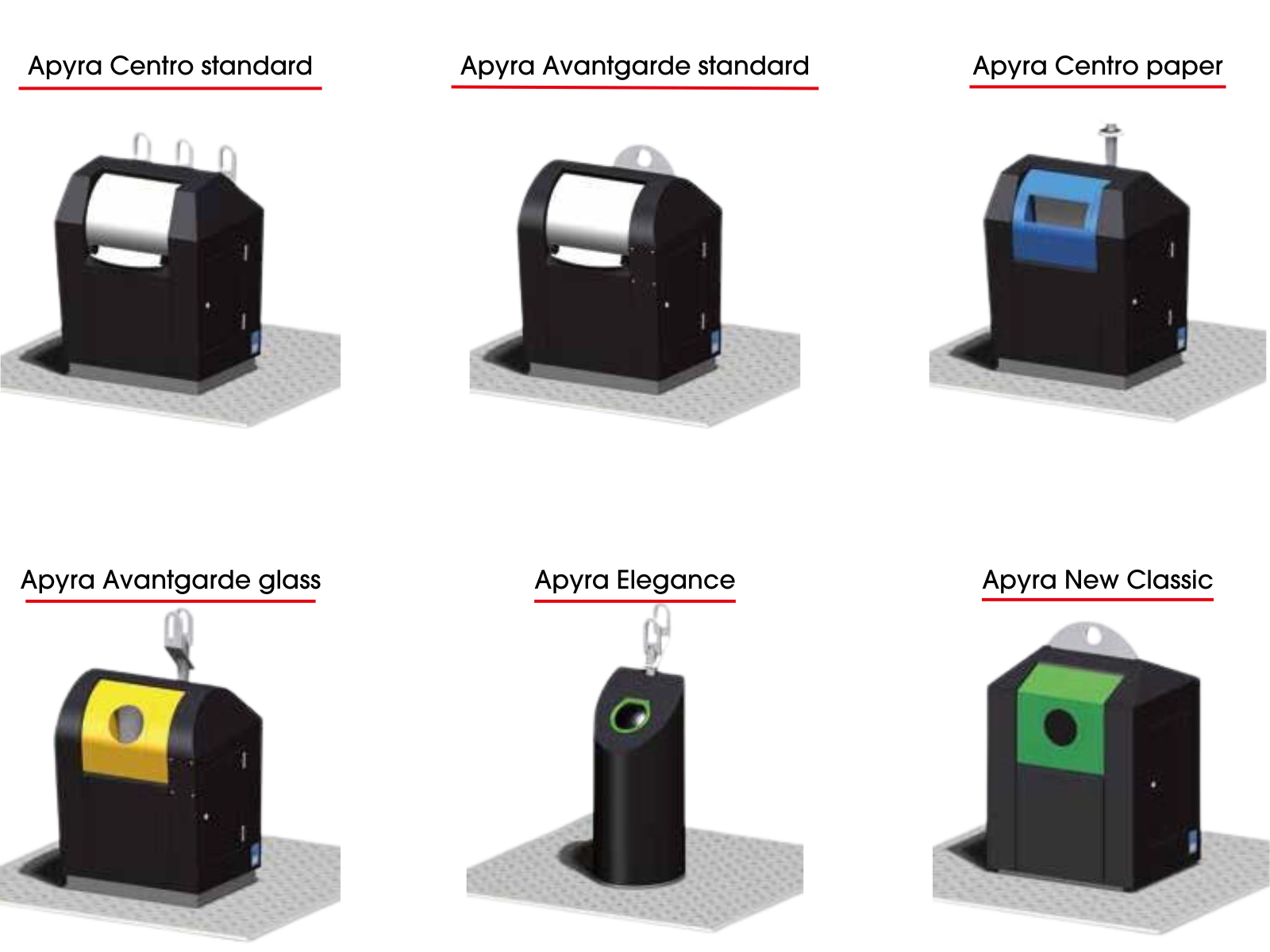 Insertion columns underground containers Insertion columns underground containers