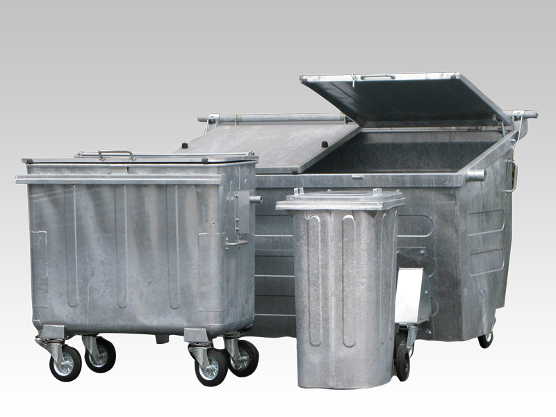 Metalen afvalcontainers